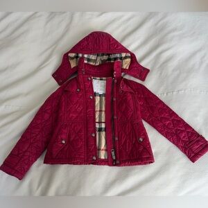 Burberry Kids Quilted Puffer Jacket - Deep Red
